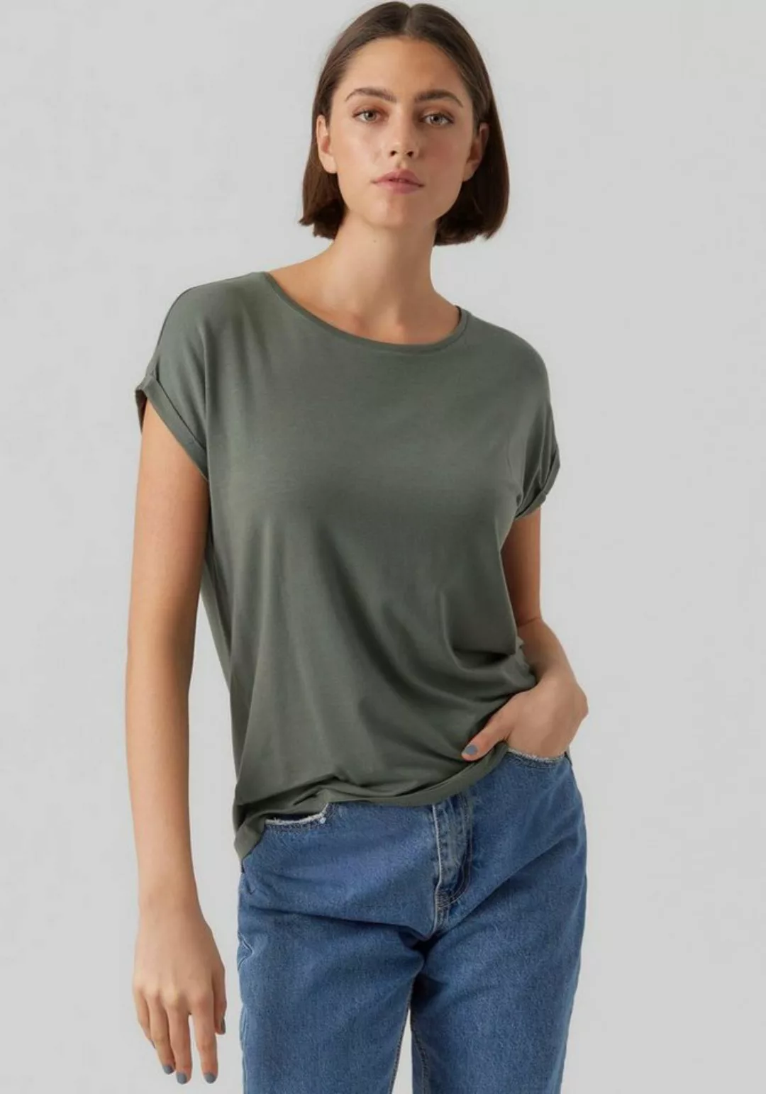 Vero Moda Damen T-Shirt VMAVA PLAIN - Regular Fit günstig online kaufen