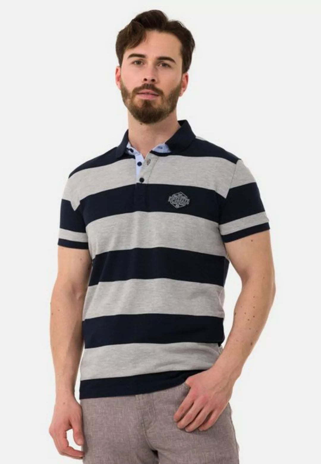 Cipo & Baxx Poloshirt mit breitem Streifenmuster günstig online kaufen