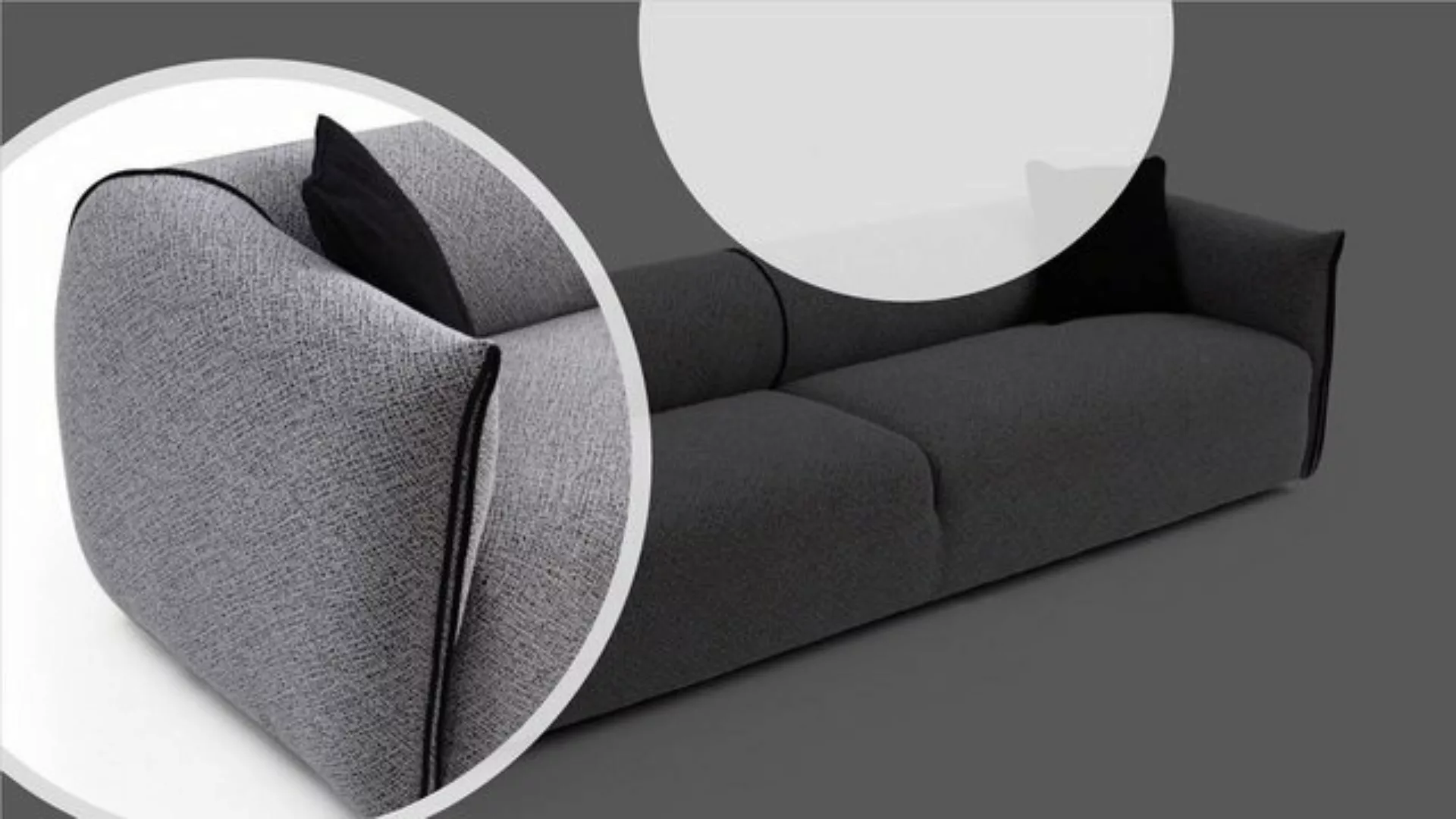 JVmoebel 3-Sitzer Sofa 3 Sitzer Luxus Wohnzimmer Möbel Stoff Couchen Dreisi günstig online kaufen