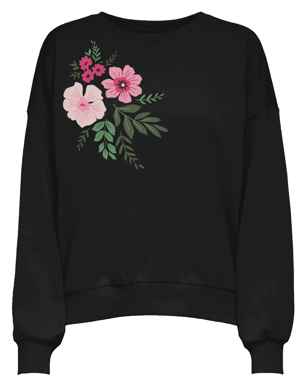 ONLY Sweatshirt "ONLBROOKE L/S O-NECK FLOWER SWT" günstig online kaufen