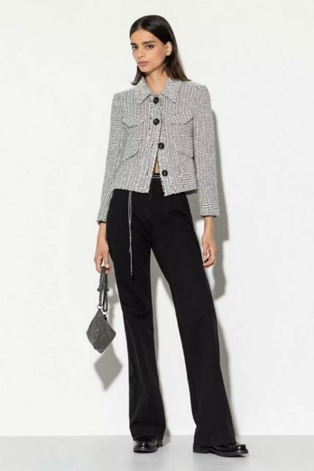 Luisa Cerano Outdoorjacke Jacke in Tweed-Optik, the black & white fancy günstig online kaufen