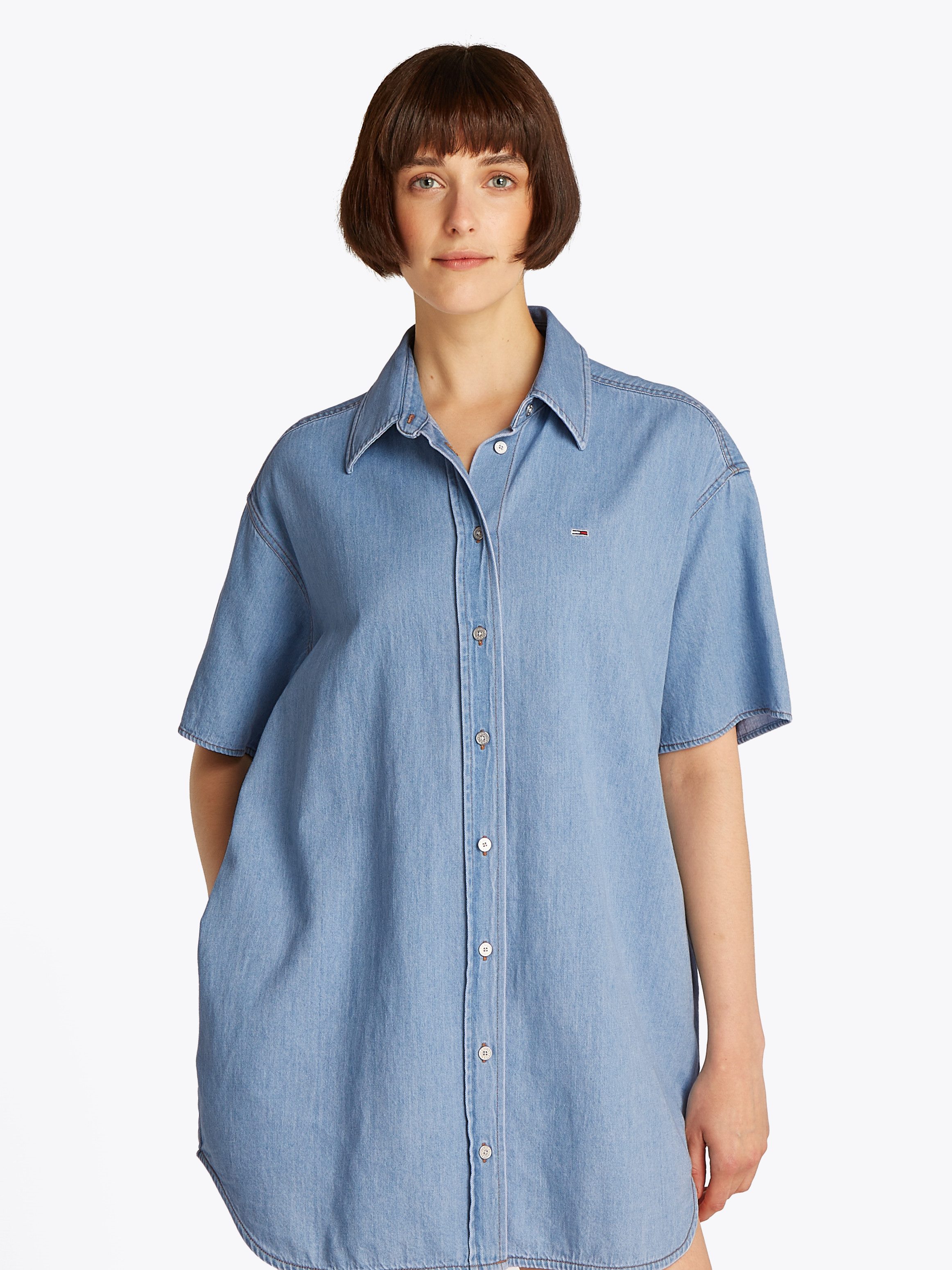 Tommy Jeans Curve Hemdblusenkleid SS SHIRT günstig online kaufen