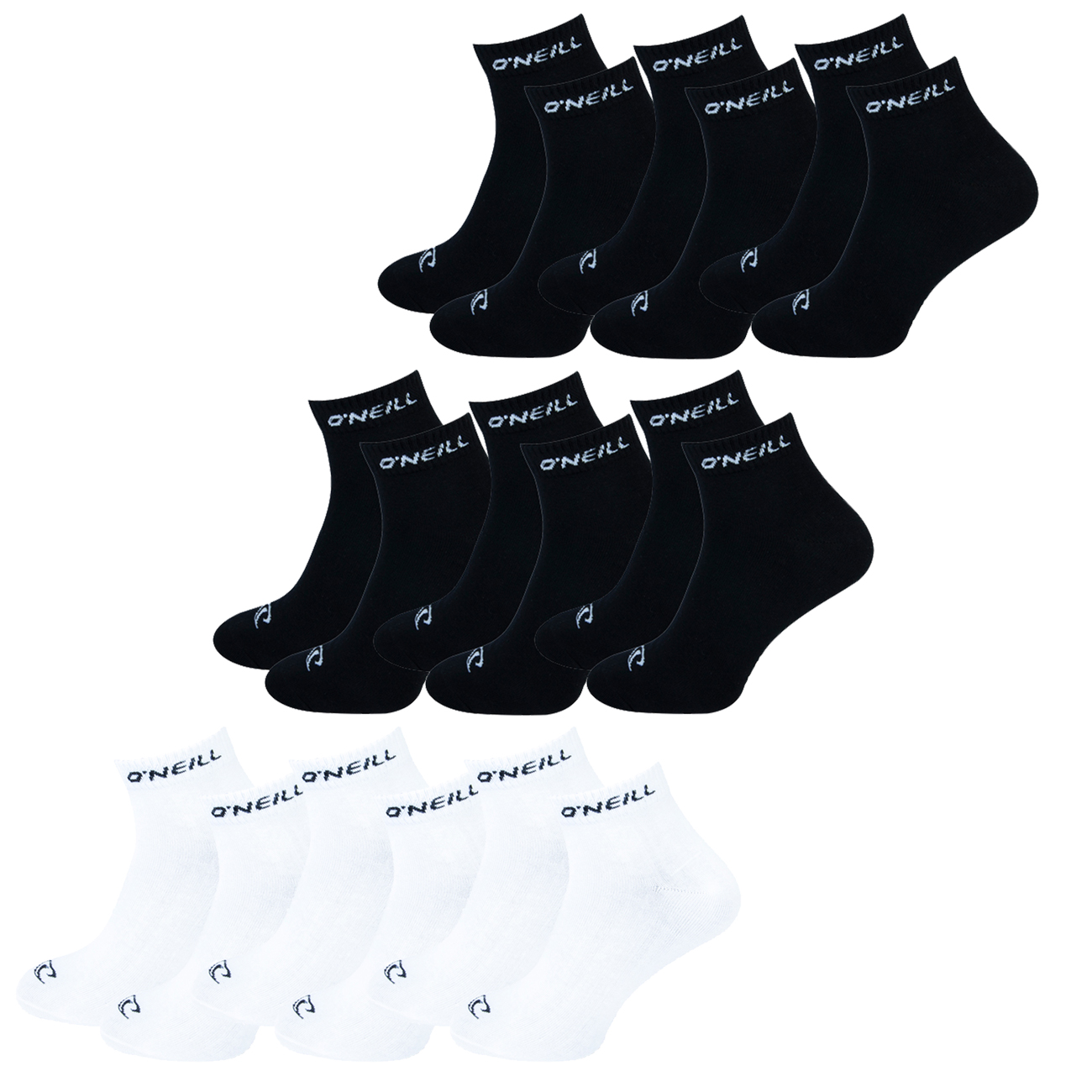 O'Neill Unisex Quarter Socken - 6er 9er 12er Multipack günstig online kaufen