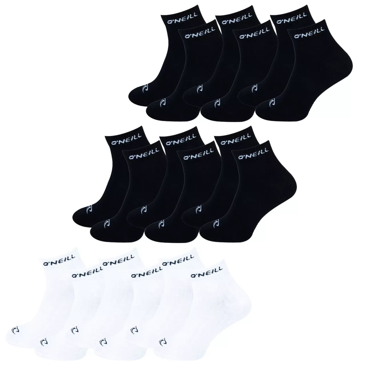 O'Neill Unisex Quarter Socken - 6er 9er 12er Multipack günstig online kaufen