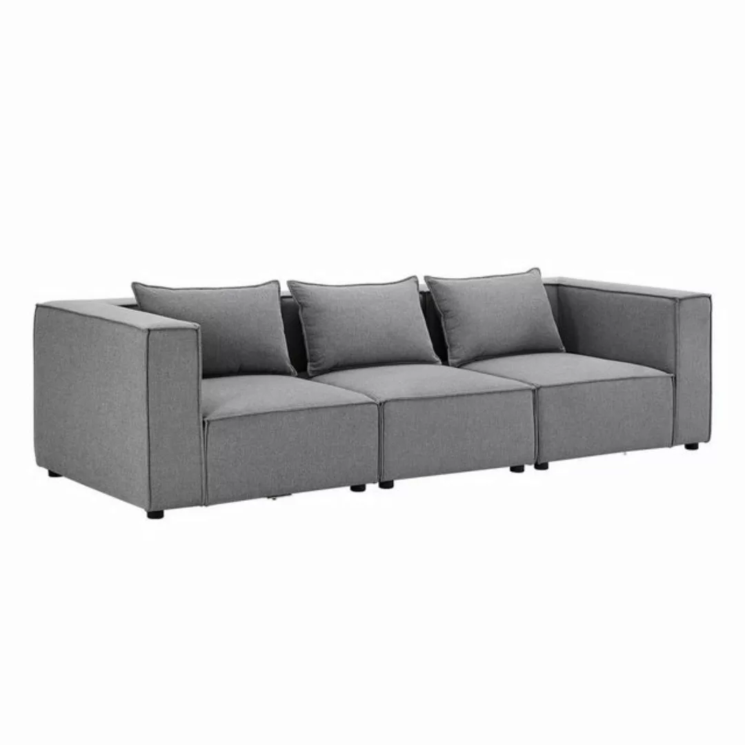 Juskys 3-Sitzer Domas, 3 Teile, M, modulare Couch für Wohnzimmer, Garnitur günstig online kaufen