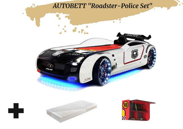 Aileenstore Autobett Rio (Sportsitze, Lattenrost, Heckspoiler, LED, Sound, günstig online kaufen