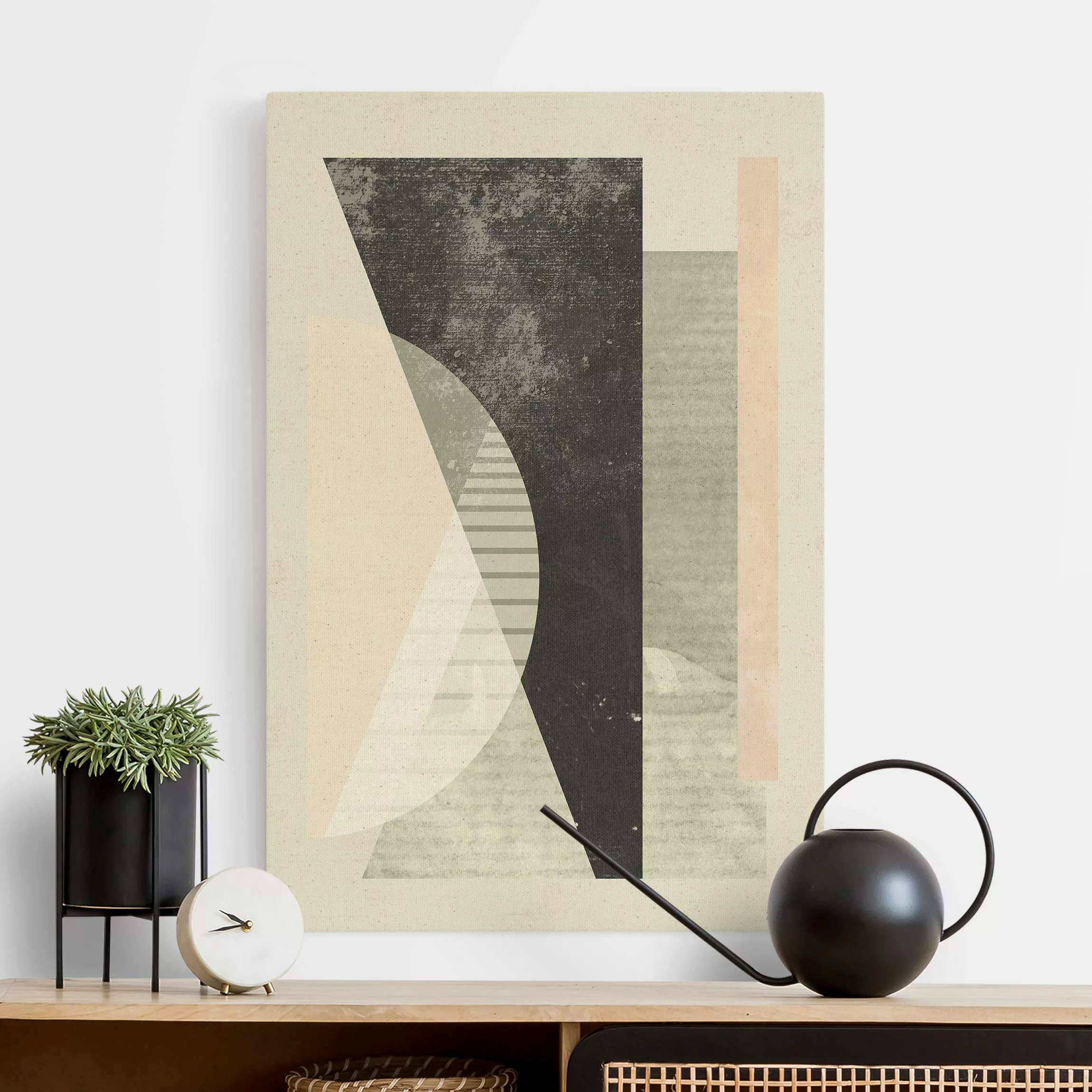 Leinwandbild auf Naturcanvas Sanftes Bauhaus mit Struktur günstig online kaufen