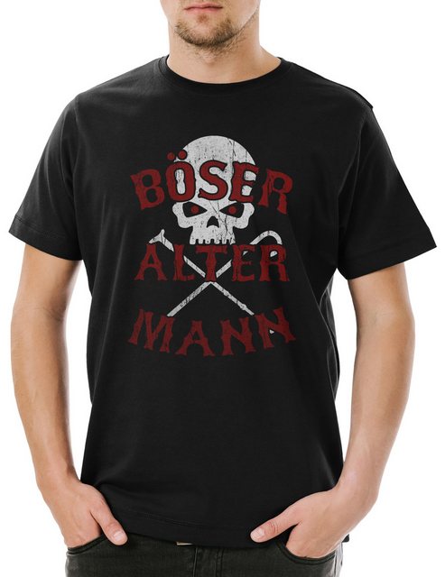 Urban Backwoods Print-Shirt Böser Alter Mann Herren T-Shirt Rocker Biker Op günstig online kaufen