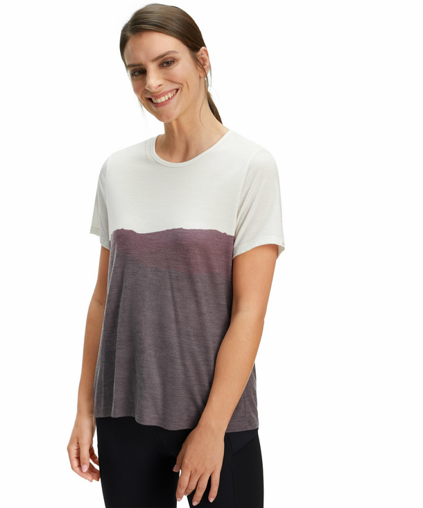 FALKE Damen T-Shirt Rundhals, XL, Lila, Schurwolle, 37377-870405 günstig online kaufen