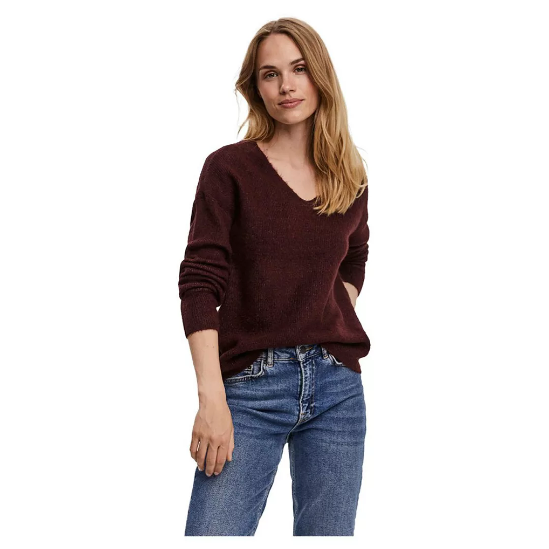 Vero Moda Crew Lefile V-ausschnitt-sweater XS Bungee Cord / Melange günstig online kaufen