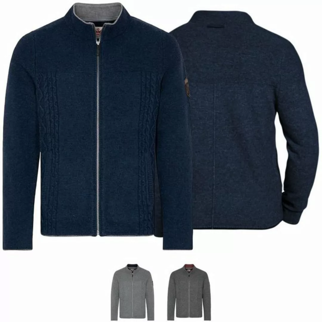 Spieth & Wensky Trachtenstrickjacke Strickjacke Herren - ROGAN - dunkelblau günstig online kaufen