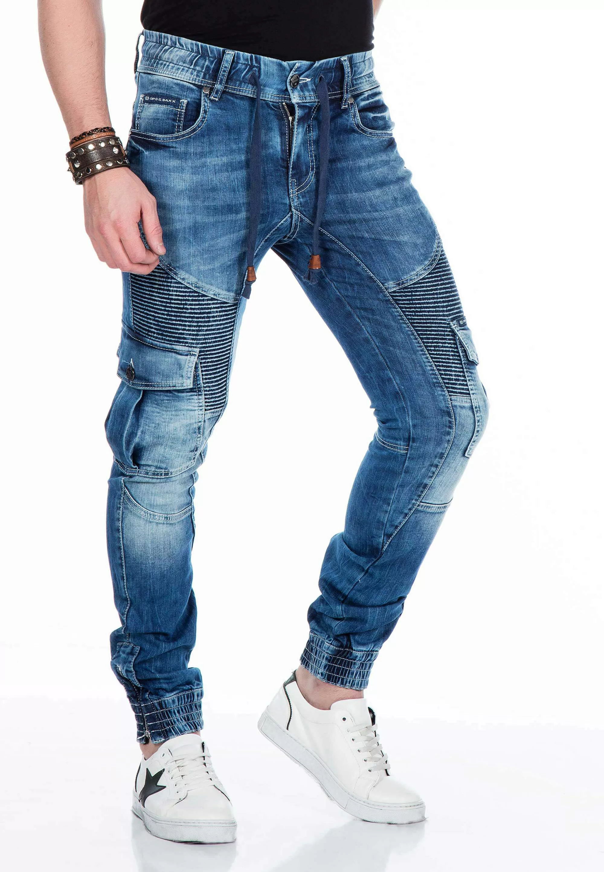 Cipo & Baxx Bequeme Jeans, mit elastischen Bündchen am Saum günstig online kaufen