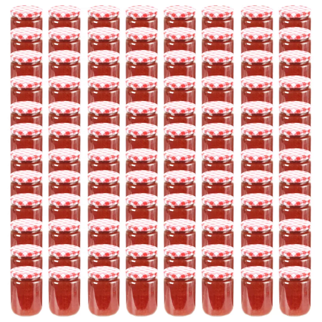 Marmeladengläser Mit Weißem/rotem Deckel 96 Stk. 230 Ml günstig online kaufen