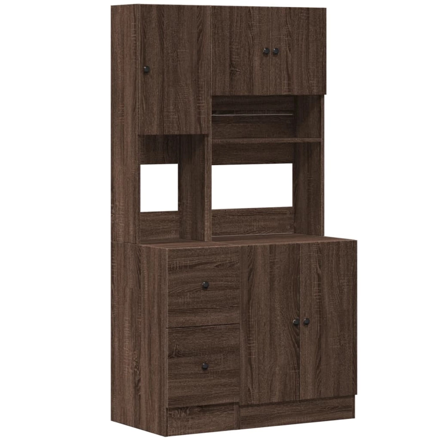 vidaXL Küchenschrank Braun Eichen-Optik 95x50x180 cm Holzwerkstoff günstig online kaufen