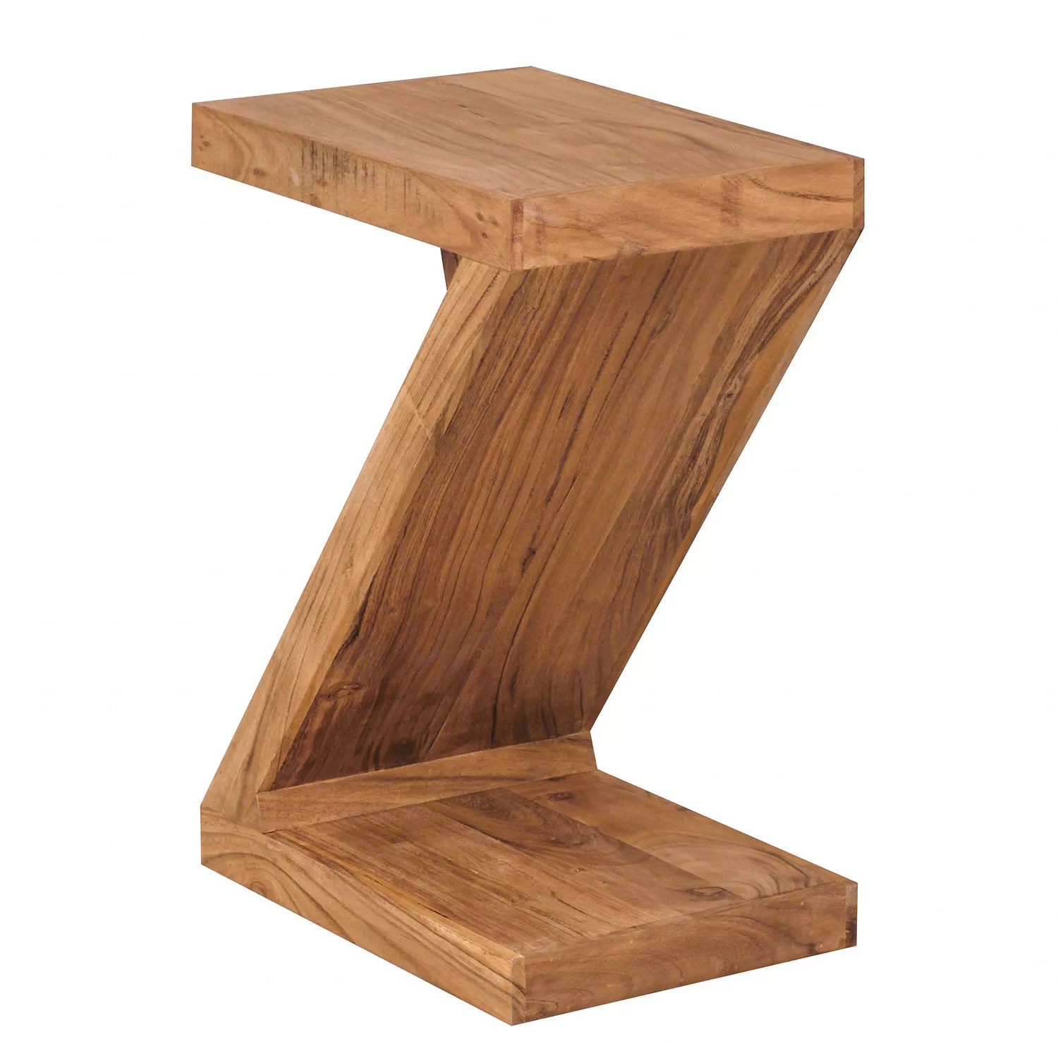 Beistelltisch MUMBAI Massivholz Akazie Z Cube 60cm hoch Wohnzimmer-Tisch De günstig online kaufen