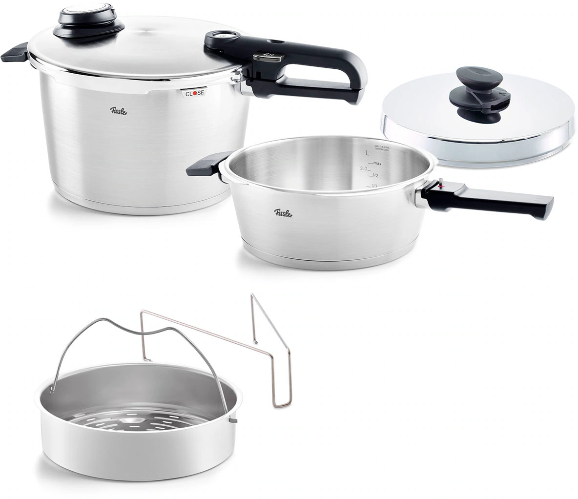 Fissler Schnellkochtopf »Vitavit® Premium«, Edelstahl 18/10, (Set, 2 tlg., günstig online kaufen