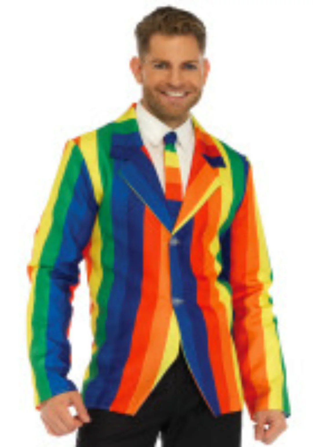 Regenbogen Jacket mit Krawatte Kostüm günstig online kaufen