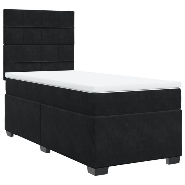 vidaXL Boxspringbett mit Matratze Schwarz 100x200 cm Samt2099318 günstig online kaufen