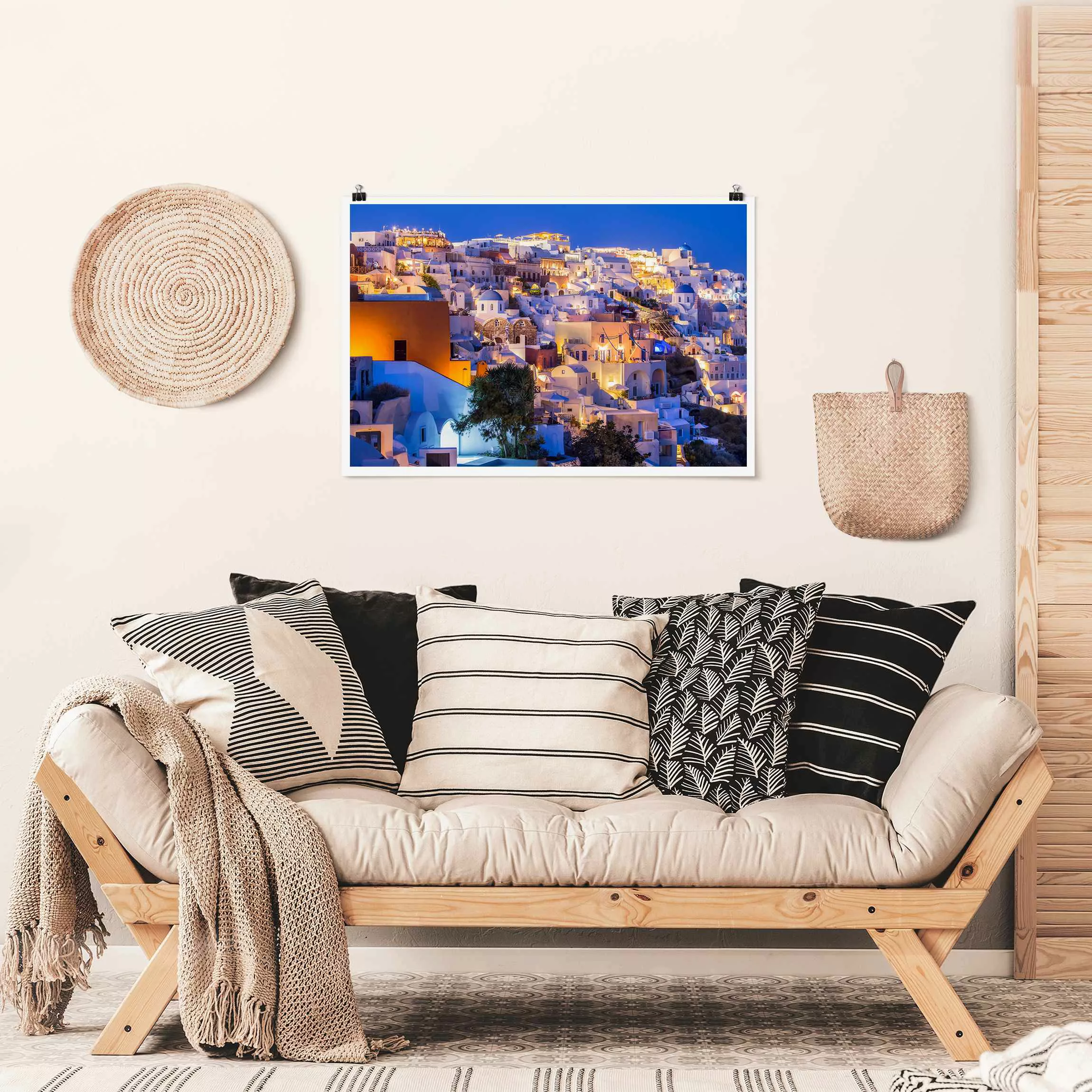 Poster Santorini at night günstig online kaufen