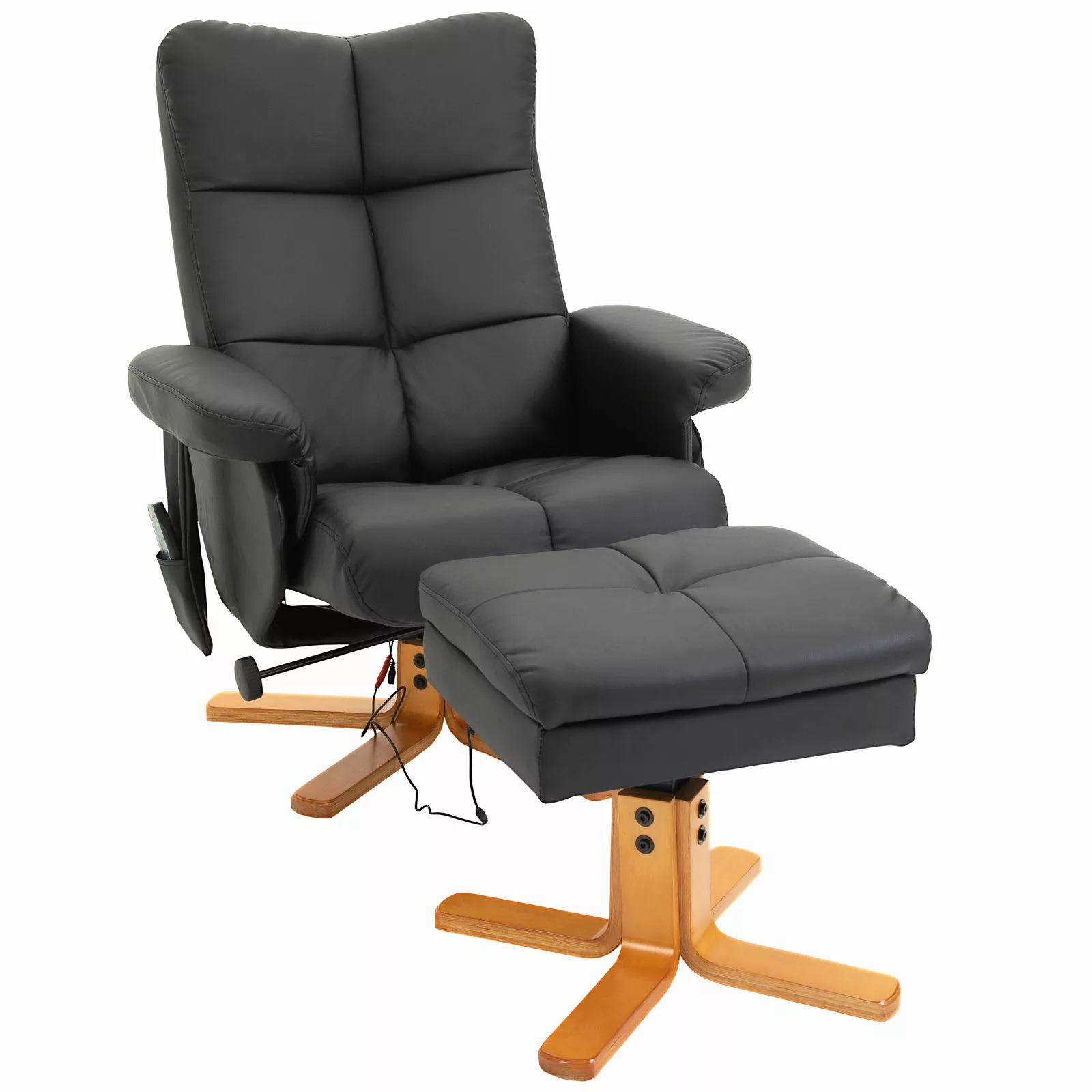 HOMCOM Relaxsessel Massagesessel mit Fußhocker  Fernsehsessel 145°-Neigung, günstig online kaufen