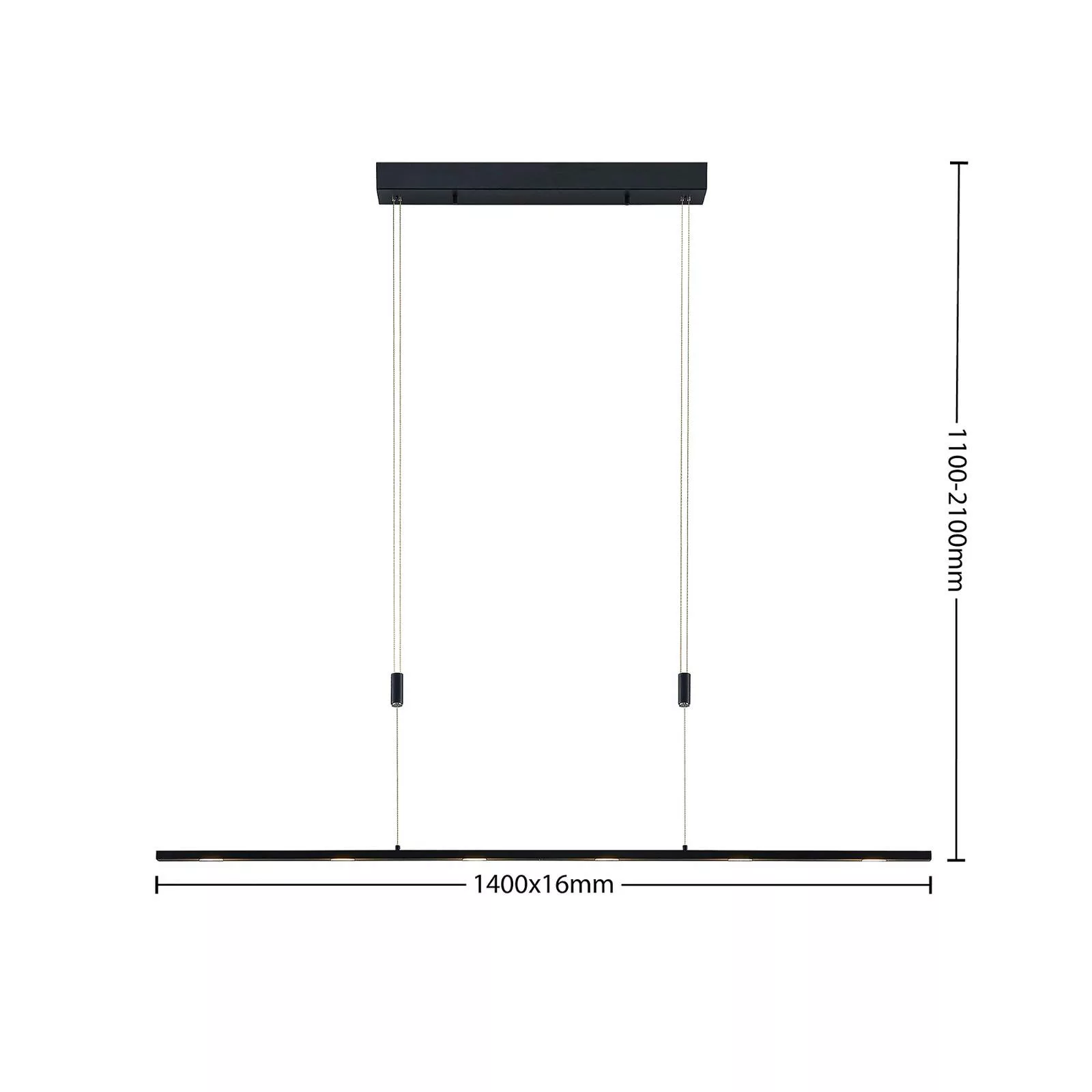 Lucande Stakato LED-Pendellampe 6fl. 140 cm lang günstig online kaufen