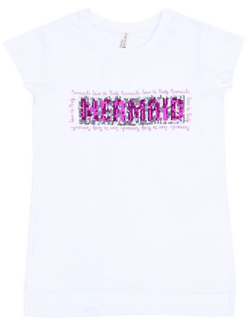 Sarcia.eu Kurzarmbluse Weißes T-Shirt mit Pailletten Mermaid/Party 7-8 Jahr günstig online kaufen