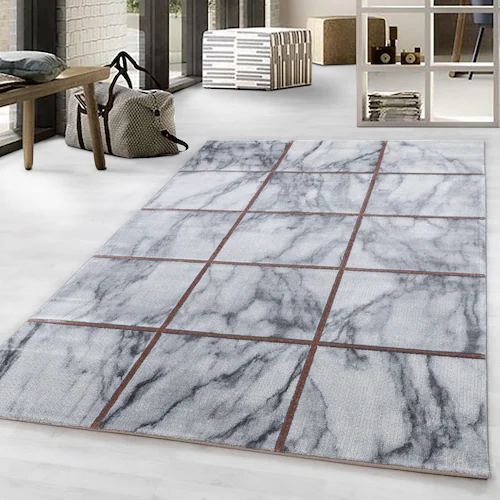 Ayyildiz Teppiche Teppich »NAXOS 3816«, rechteckig, 12 mm Höhe, Läufer, Mar günstig online kaufen