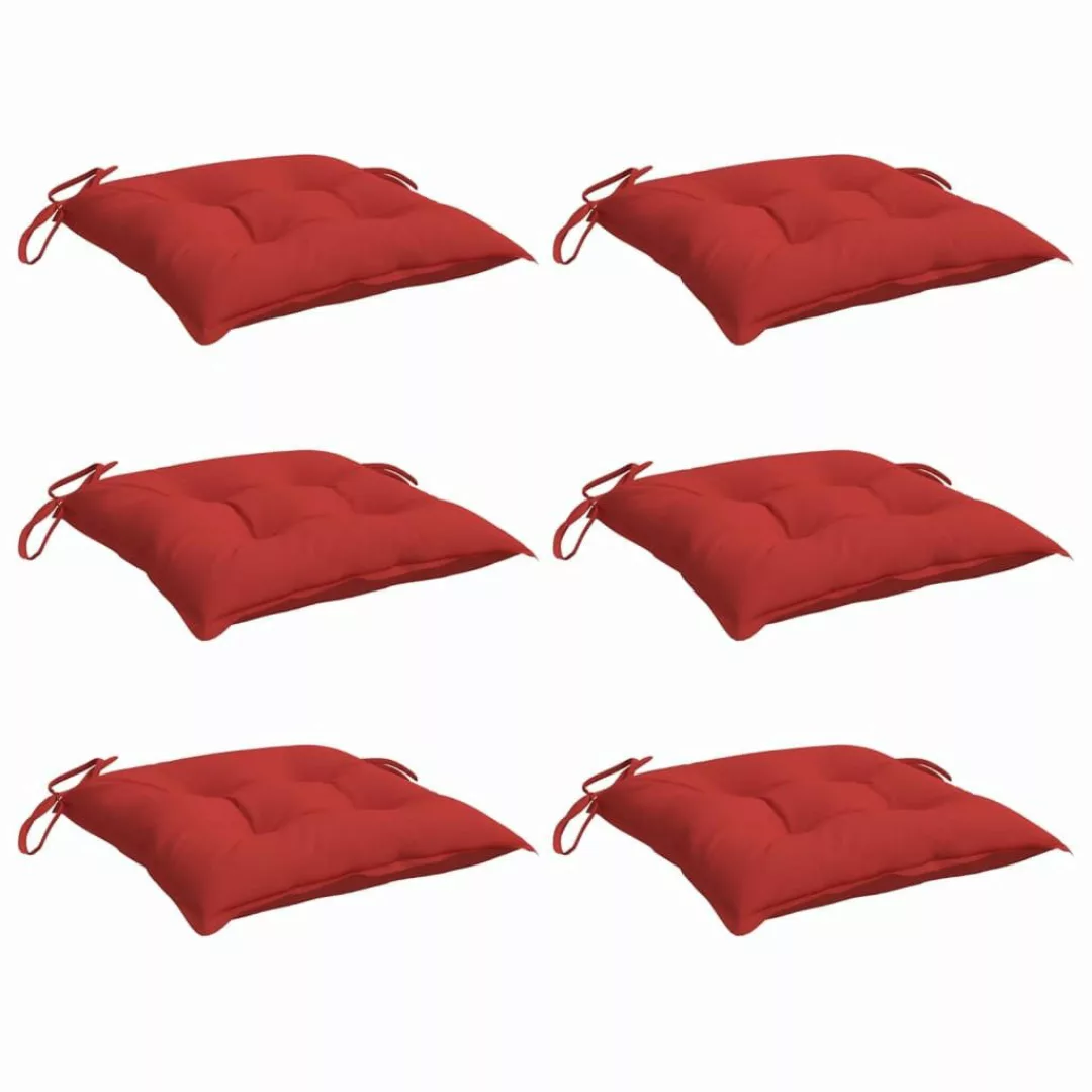 vidaXL Sitzauflage Palettenkissen 6 Stk. Rot günstig online kaufen
