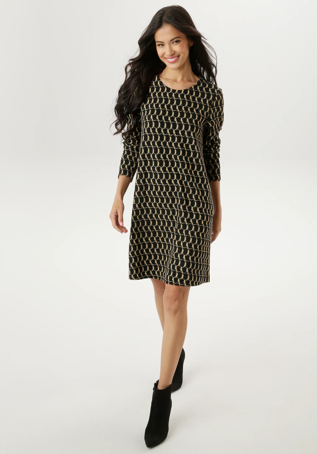 Aniston SELECTED Jerseykleid, in leichter A-Linien-Form - NEUE KOLLEKTION günstig online kaufen