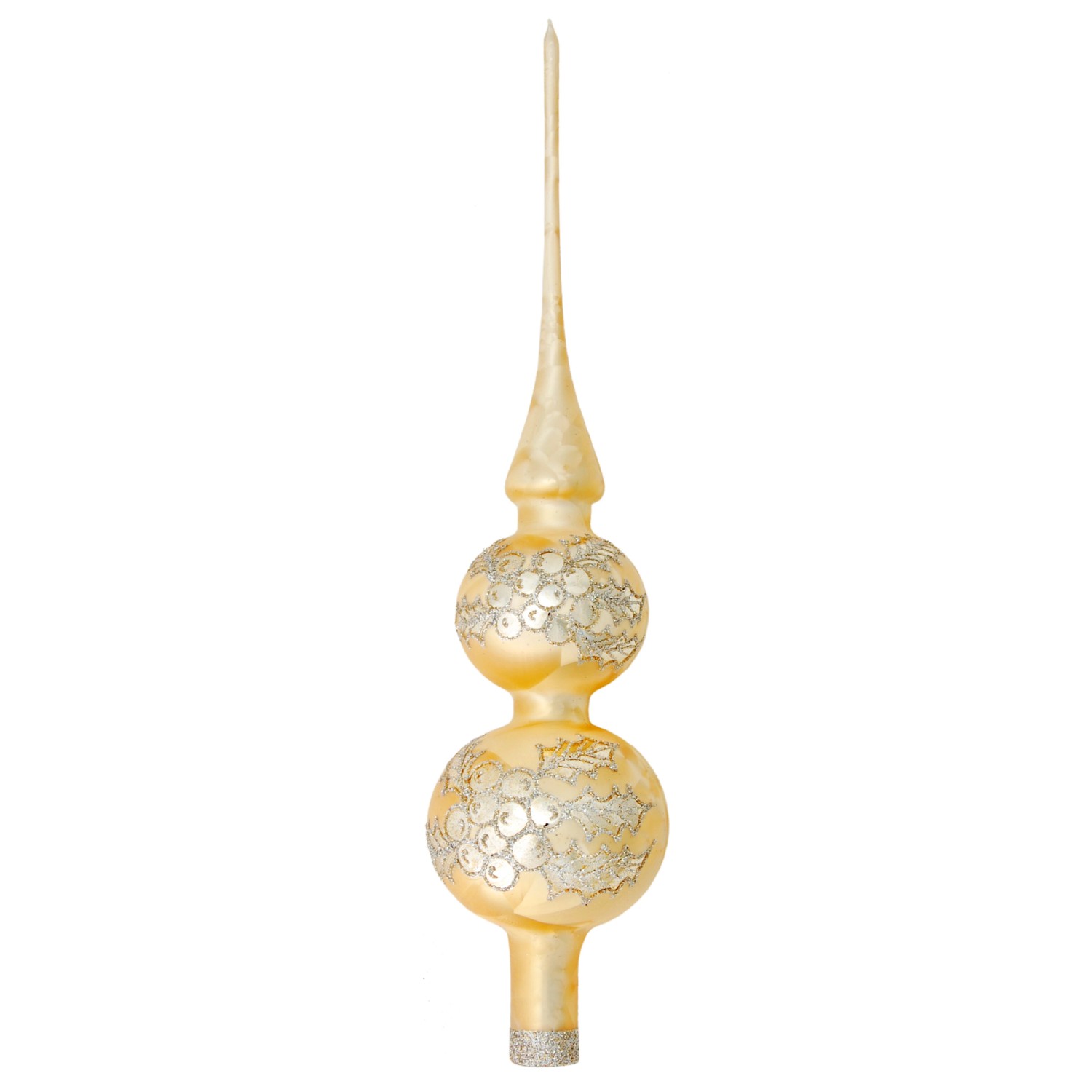 Krebs Glas Lauscha Weihnachtsbaumspitze Dekor Gold 1-tlg. 31cm günstig online kaufen