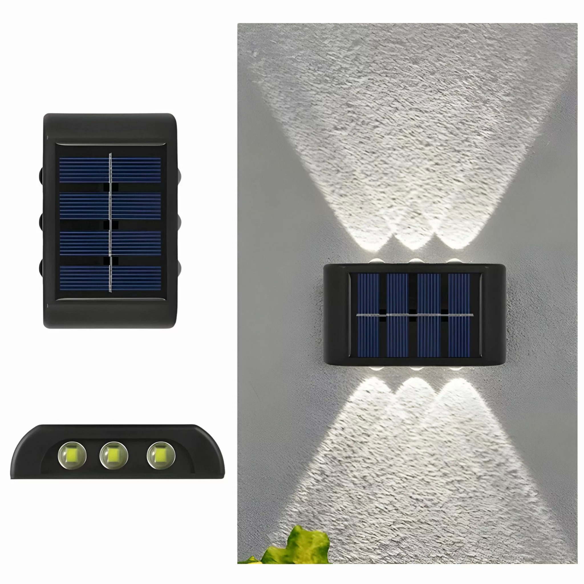HS.SUPPLY LED Außen-Wandleuchte Solar LED Wandleuchte günstig online kaufen