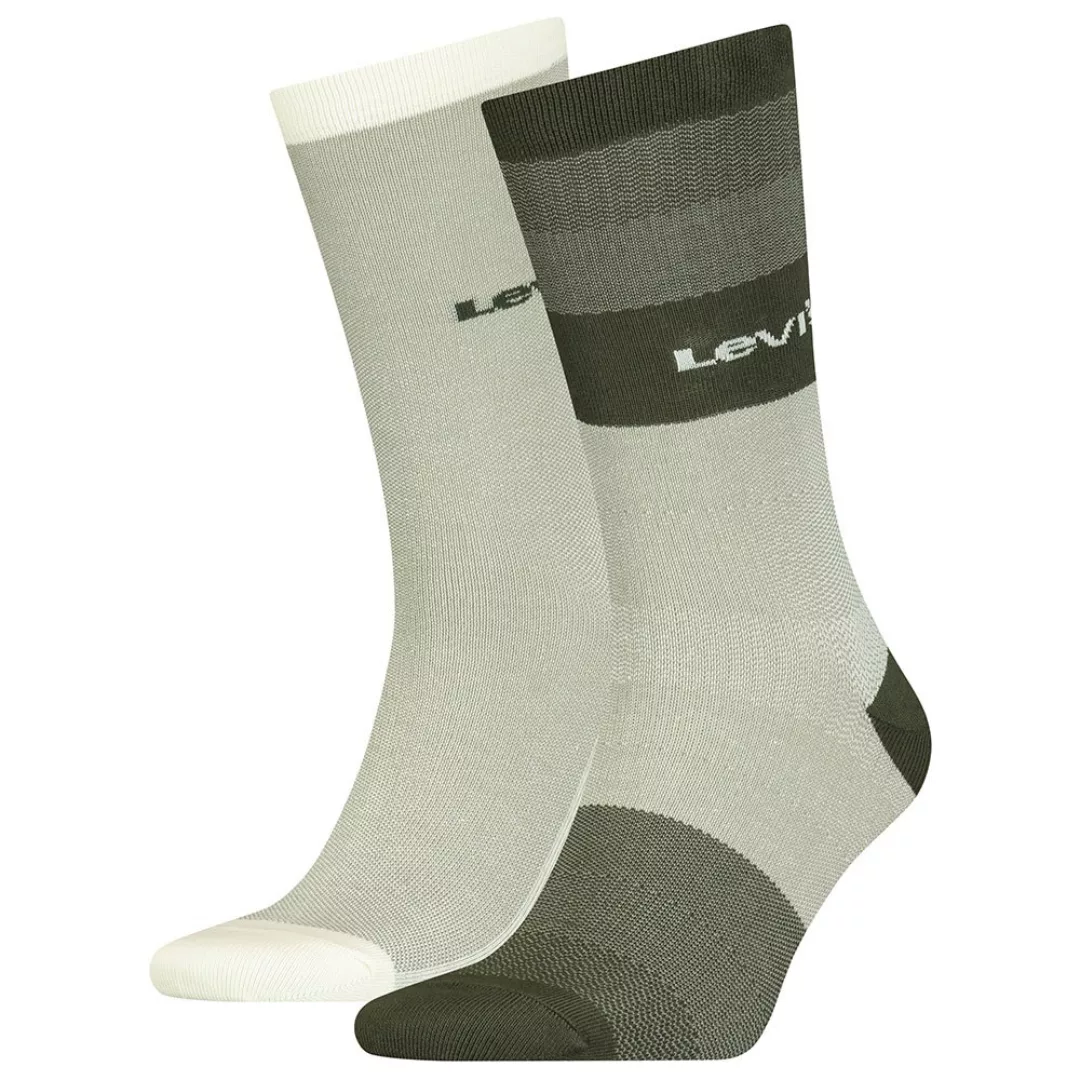Levi´s ® Gradient Stripe Regular Socken 2 Paare EU 43-46 Medium Green / Dar günstig online kaufen