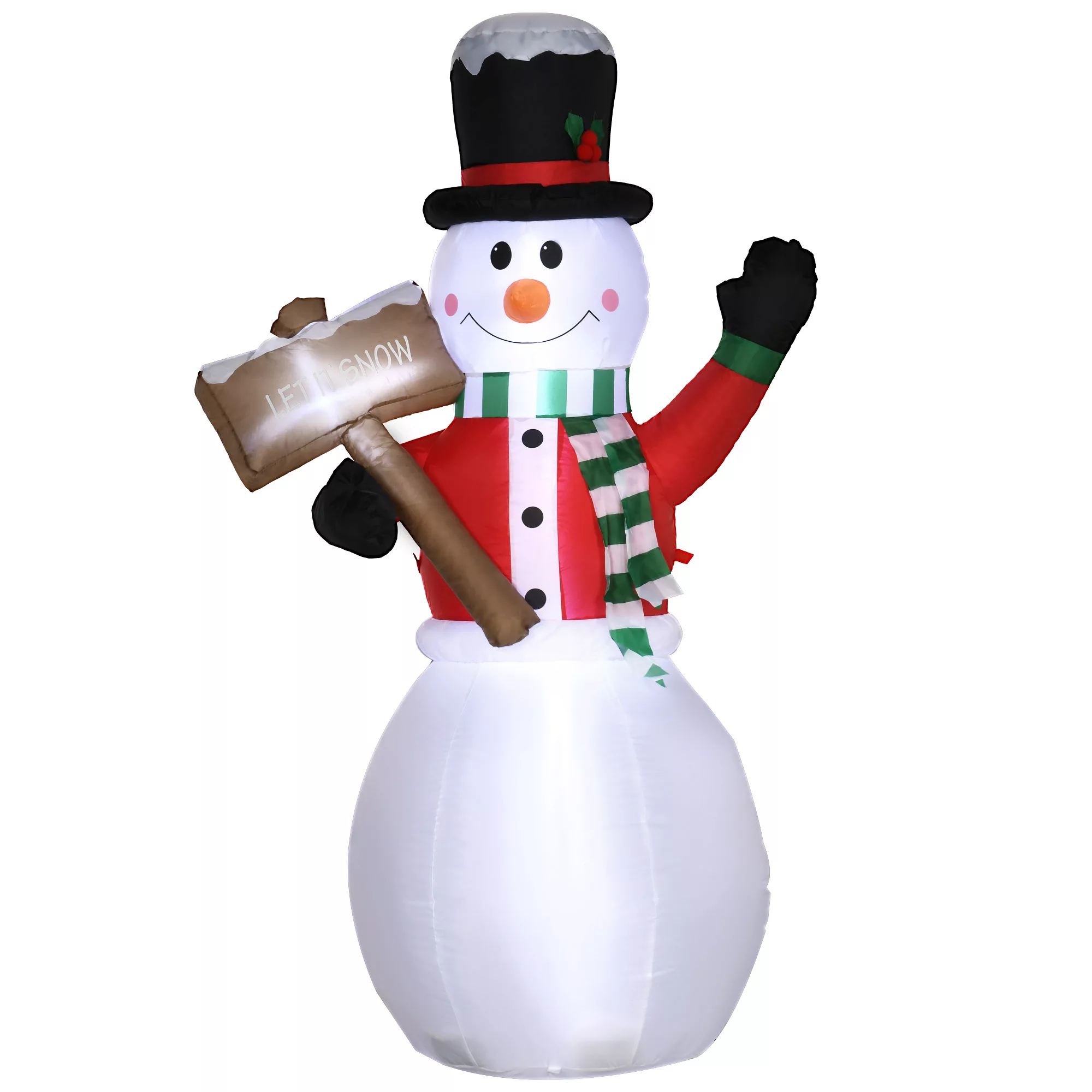 Outsunny Aufblasbarer Schneemann 180 cm mit Schild Aufblasbare Weihnachtsde günstig online kaufen