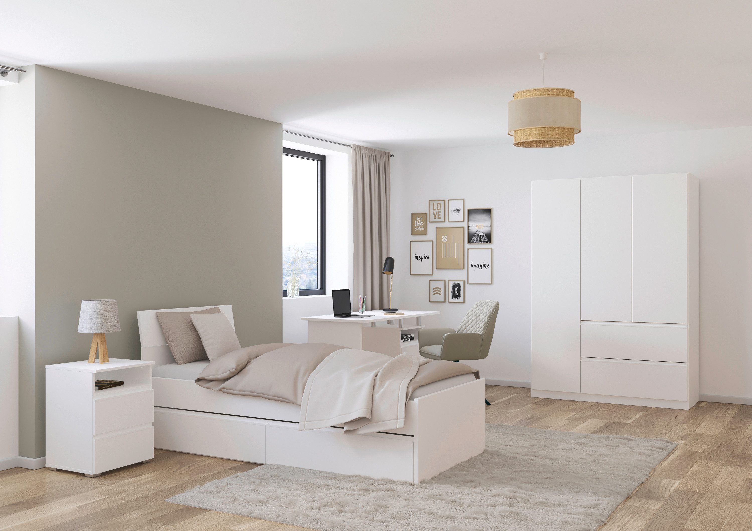rauch Jugendzimmer-Set Komplettzimmer Schlafzimmer-Set (4-St) Jugendzimmer- günstig online kaufen
