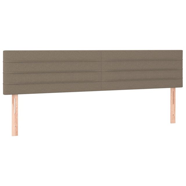 vidaXL Bett, Kopfteile 2 Stk. Taupe 80x5x78/88 cm Stoff günstig online kaufen