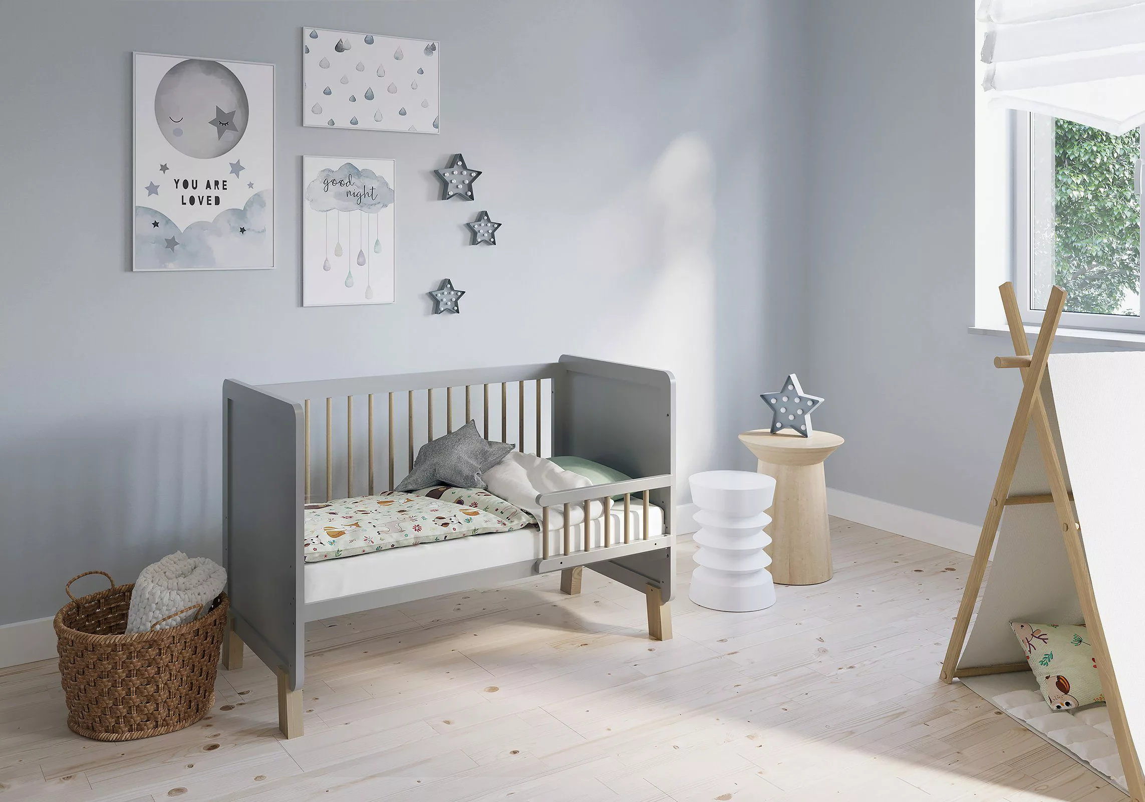FabiMax Babybett Nachteule, 120x60 cm, 3-fach günstig online kaufen