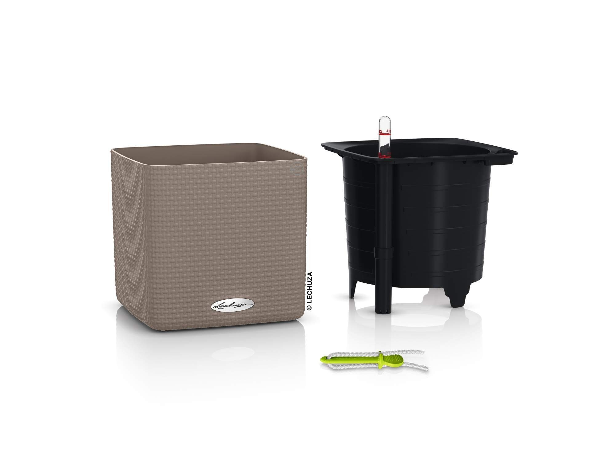 Lechuza® Blumentopf Cube Color 16 sandbraun günstig online kaufen