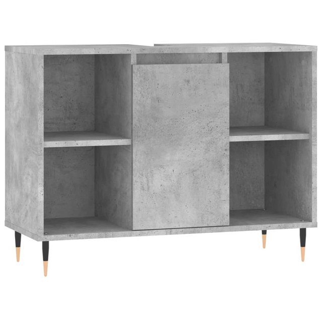 vidaXL Waschbeckenunterschrank Badschrank Betongrau 80x33x60 cm Holzwerksto günstig online kaufen