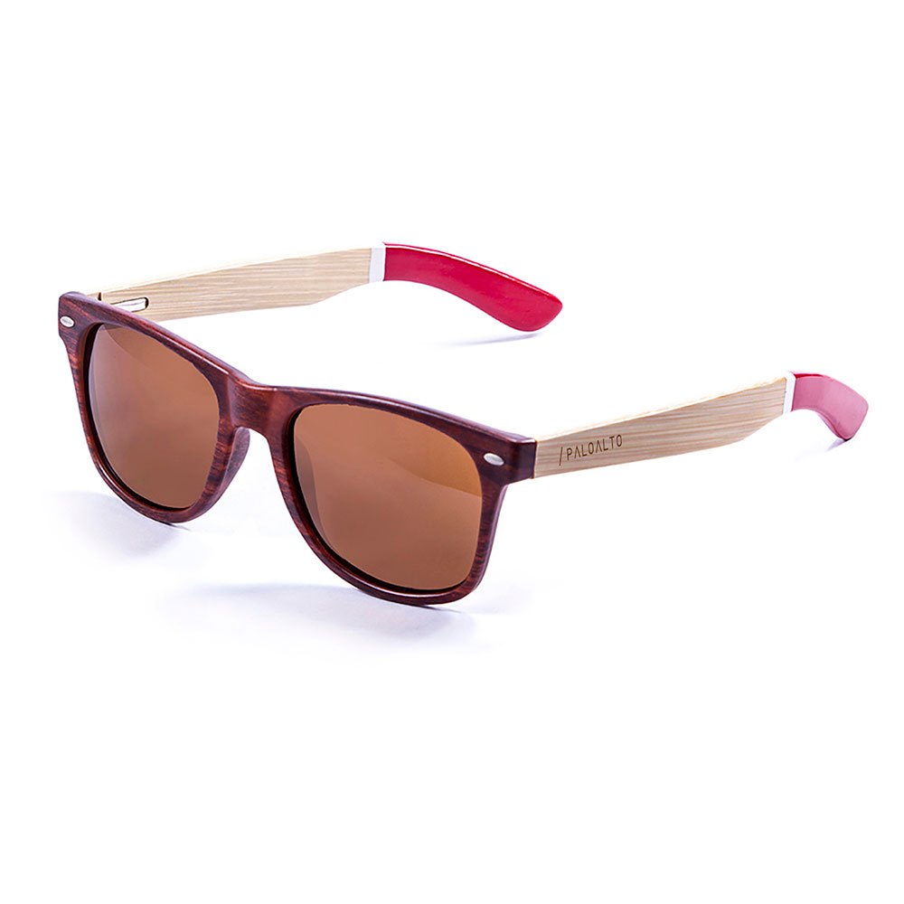 Paloalto Nob Hill Sonnenbrille One Size Bamboo Natural / White / Red günstig online kaufen