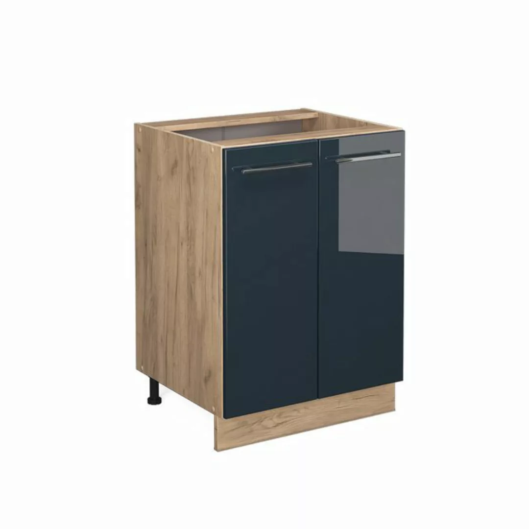 Vicco Unterschrank Fame-Line, Dunkelblau Hochglanz/Goldkraft Eiche, 60 cm o günstig online kaufen