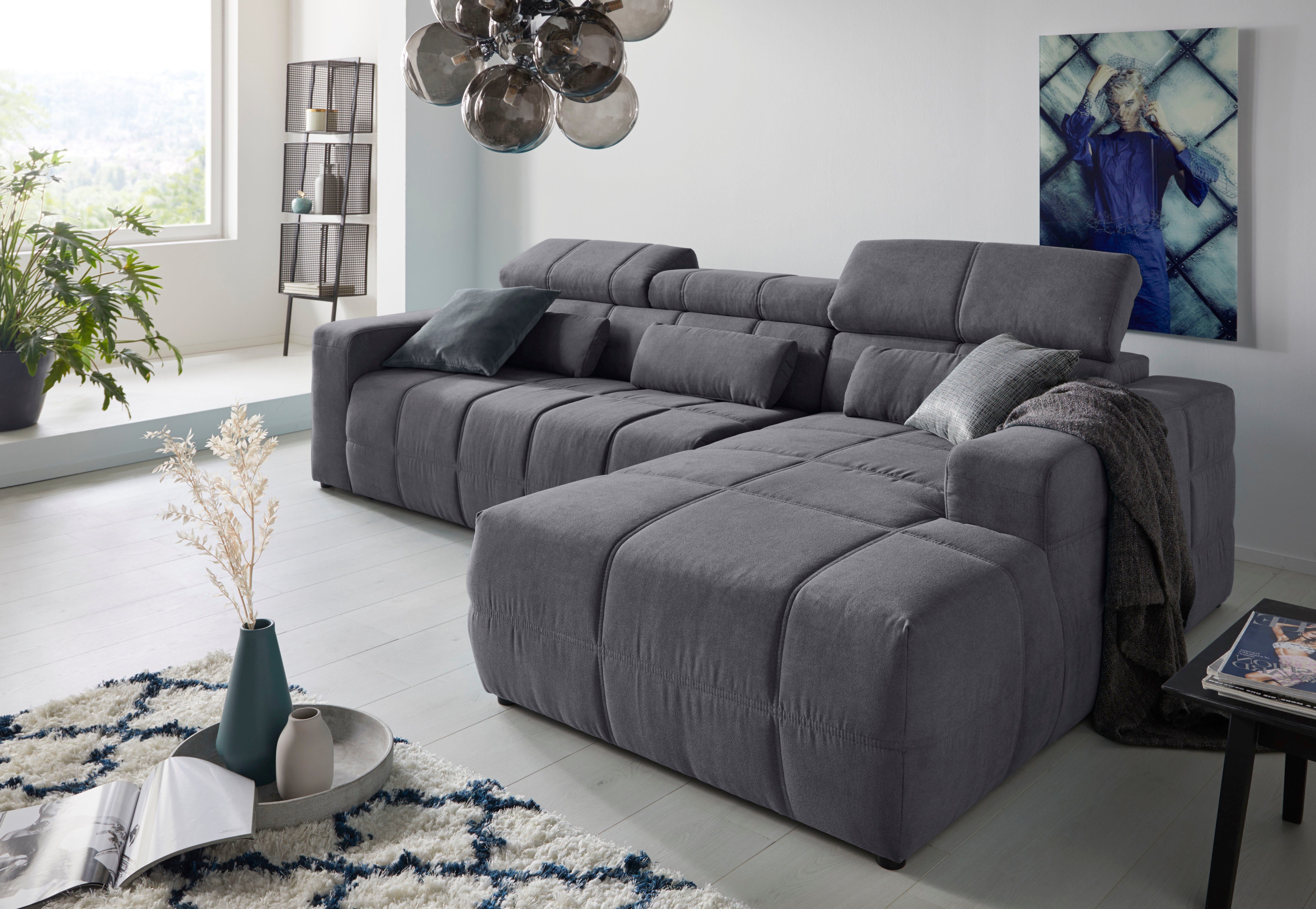 DOMO collection Ecksofa "Brandon B/T/H: 289/177/80 cm, whlw. mit Sitztiefen günstig online kaufen