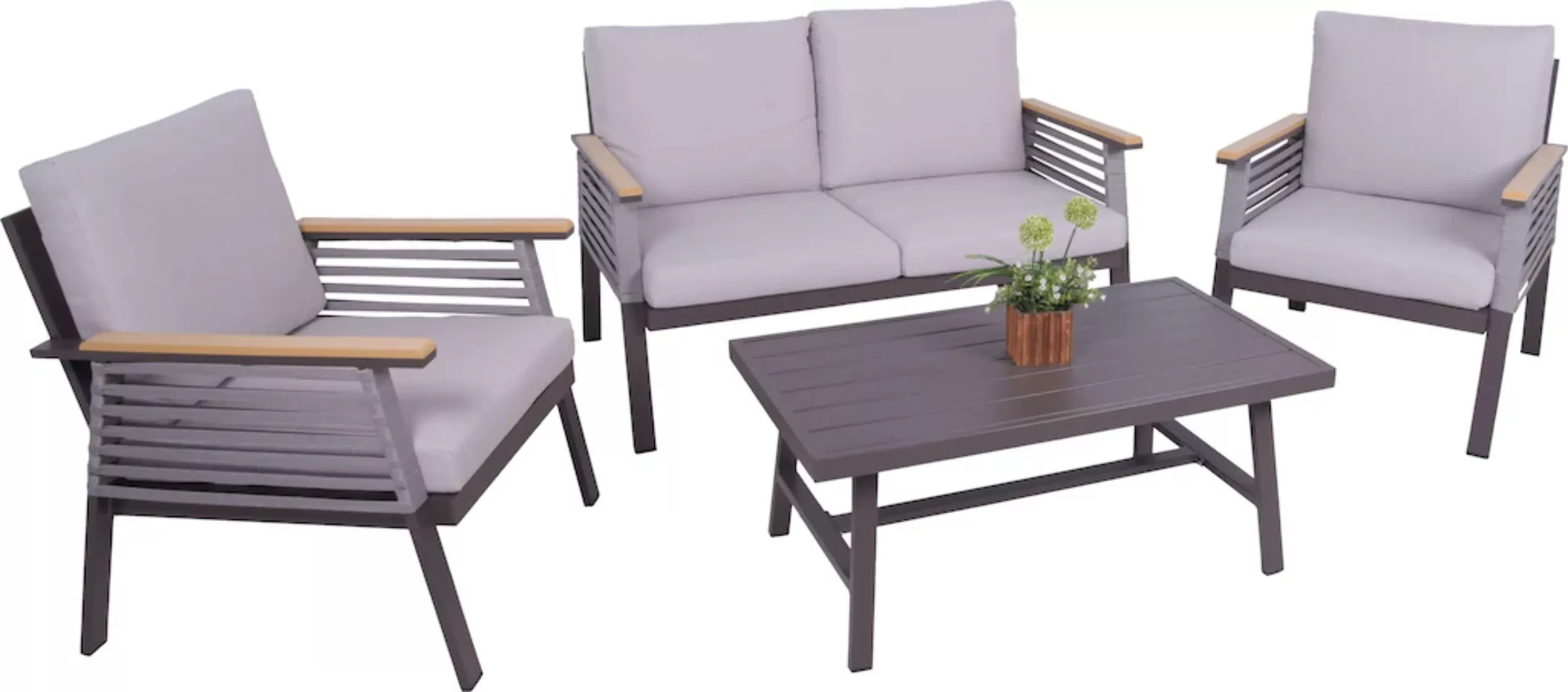 Garden Pleasure Gartenlounge-Set ", Lounge-Gruppe "DENIA"", 2 Sessel, 1 Sof günstig online kaufen