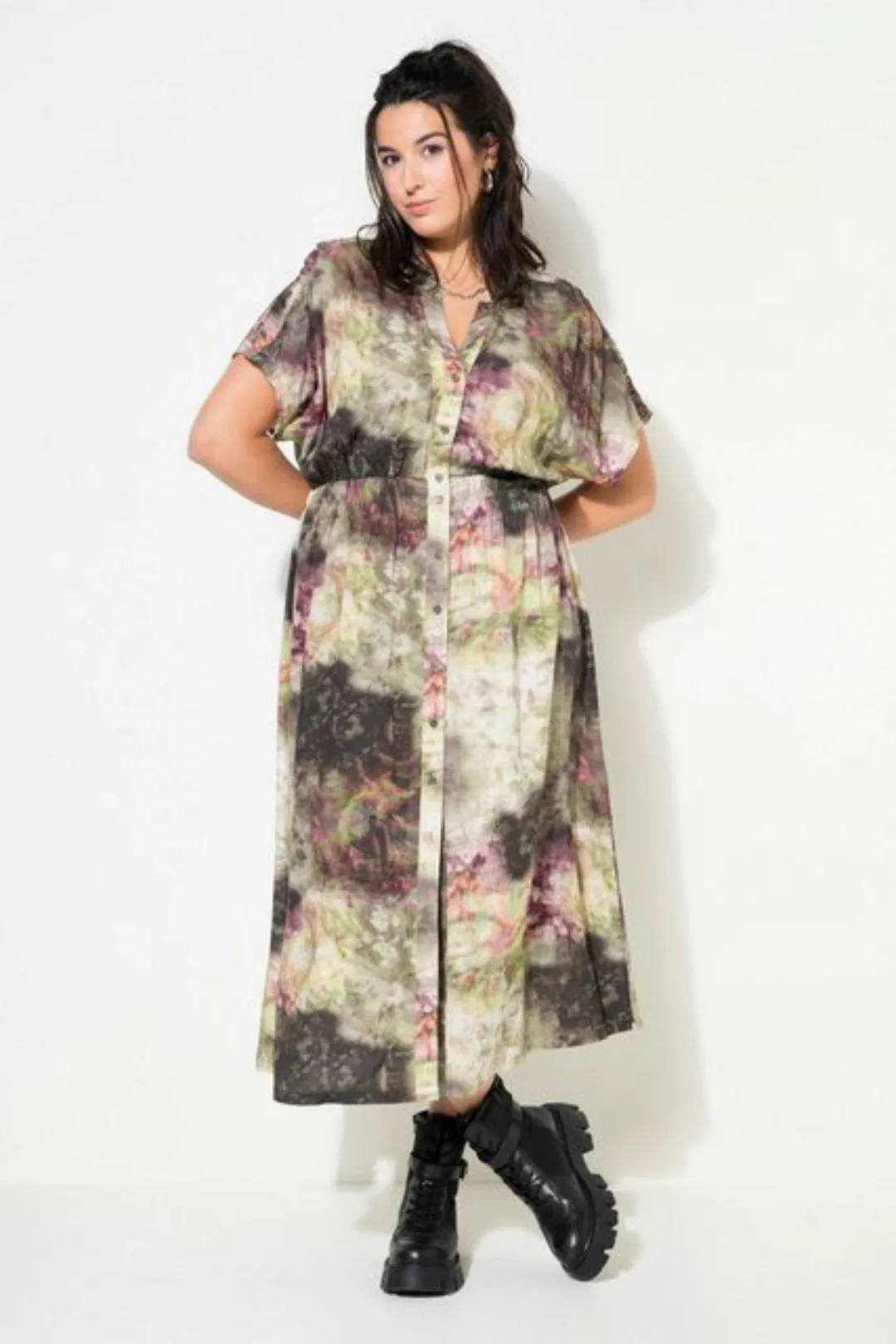 Studio Untold Sommerkleid Maxikleid oversized Marmor-Muster günstig online kaufen