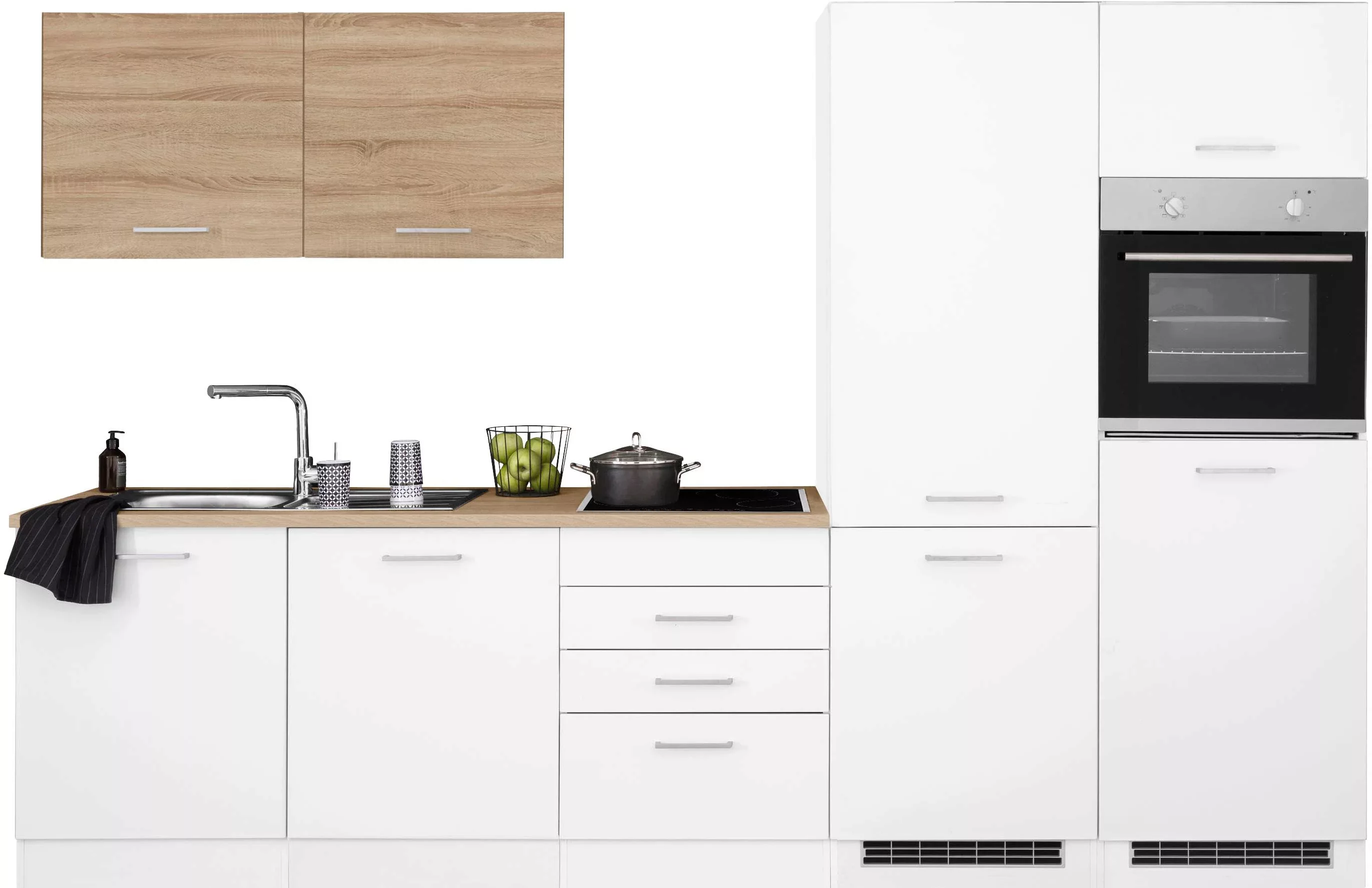 HELD MÖBEL Küchenzeile "Visby", ohne E-Geräte, Breite 300 cm für Kühl/Gefri günstig online kaufen