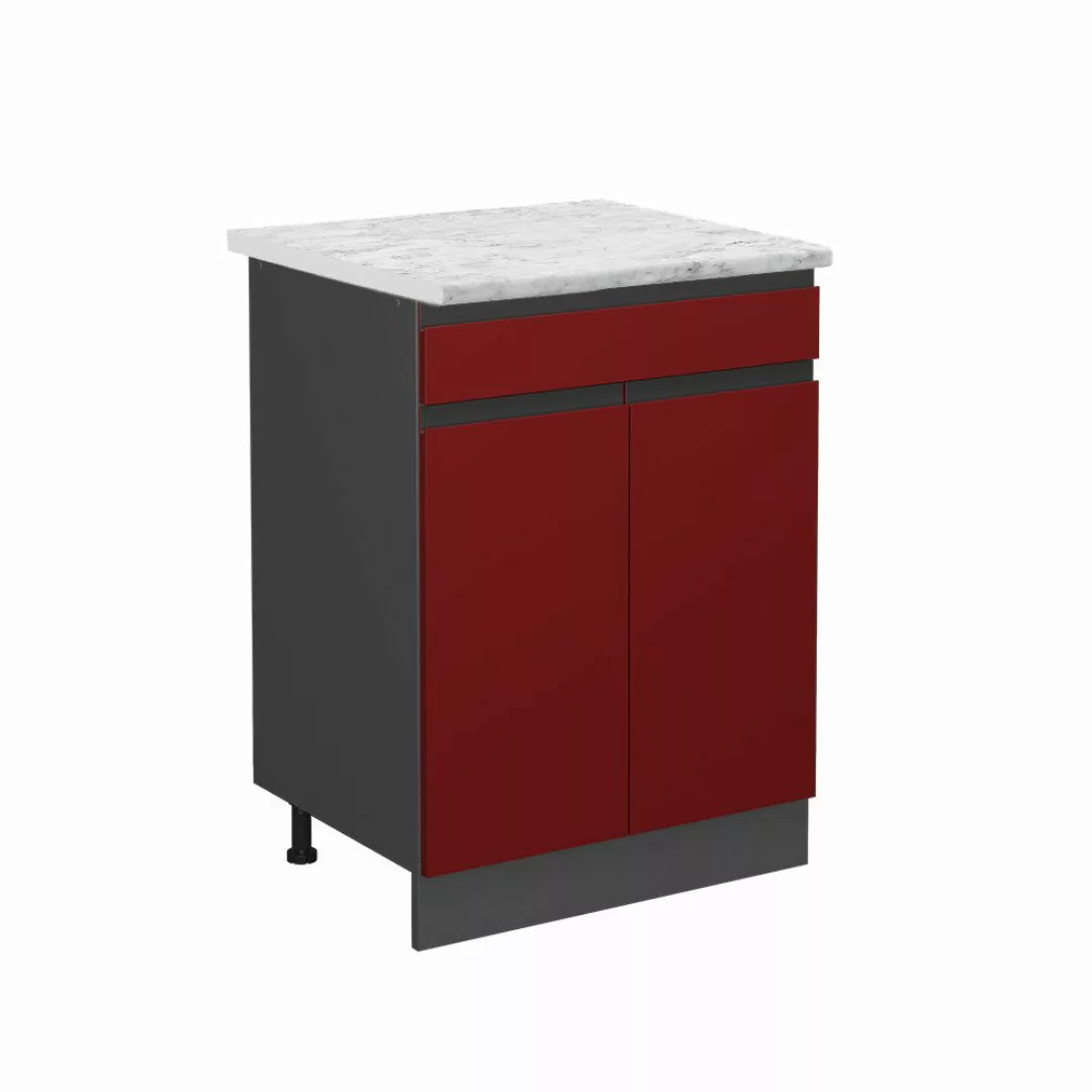 Vicco Unterschrank R-Line, Rot/Anthrazit, 60 cm günstig online kaufen
