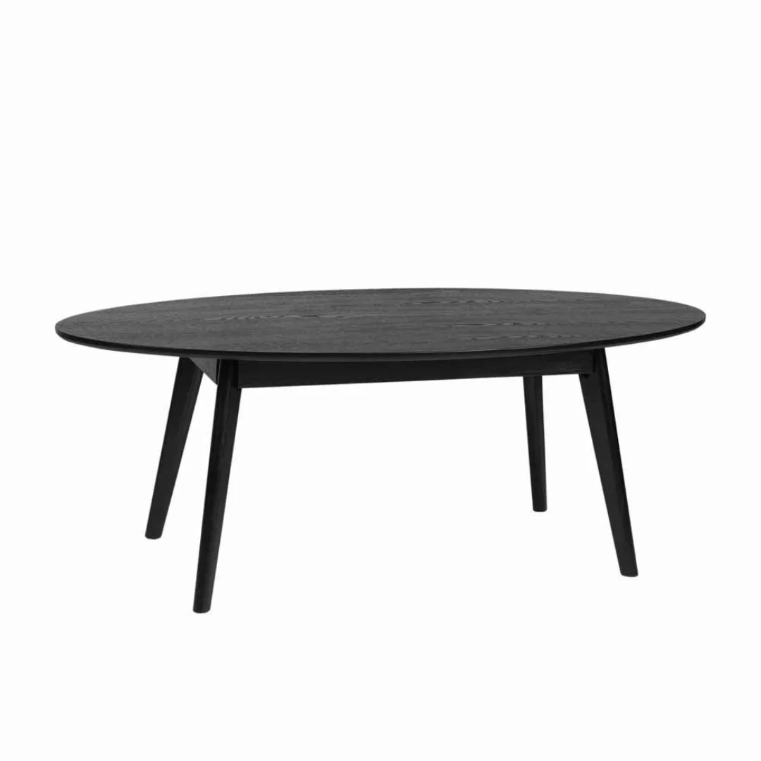 Wohnzimmertisch in Schwarz Esche furniert Oval günstig online kaufen