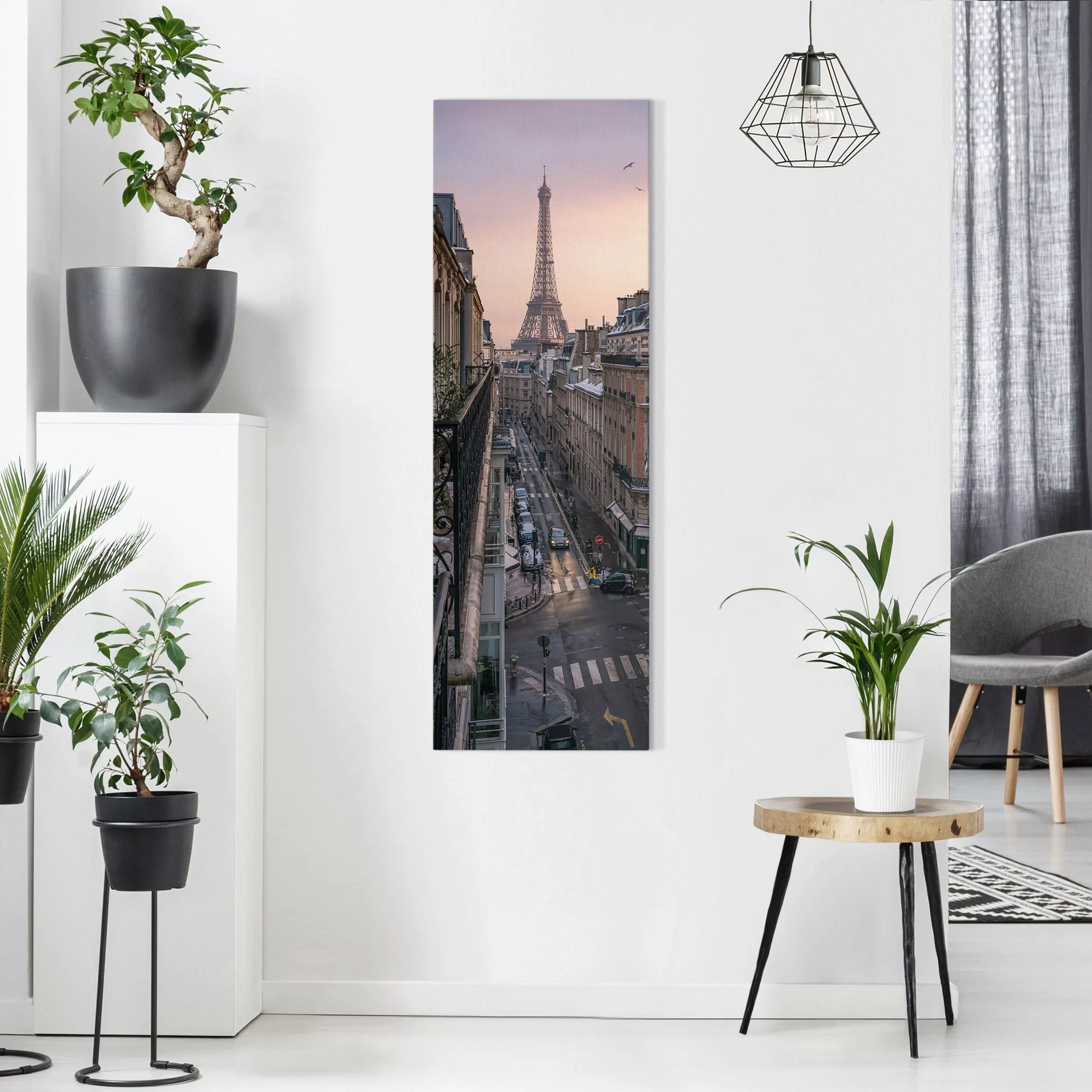 Leinwandbild Eiffelturm bei Sonnenuntergang günstig online kaufen