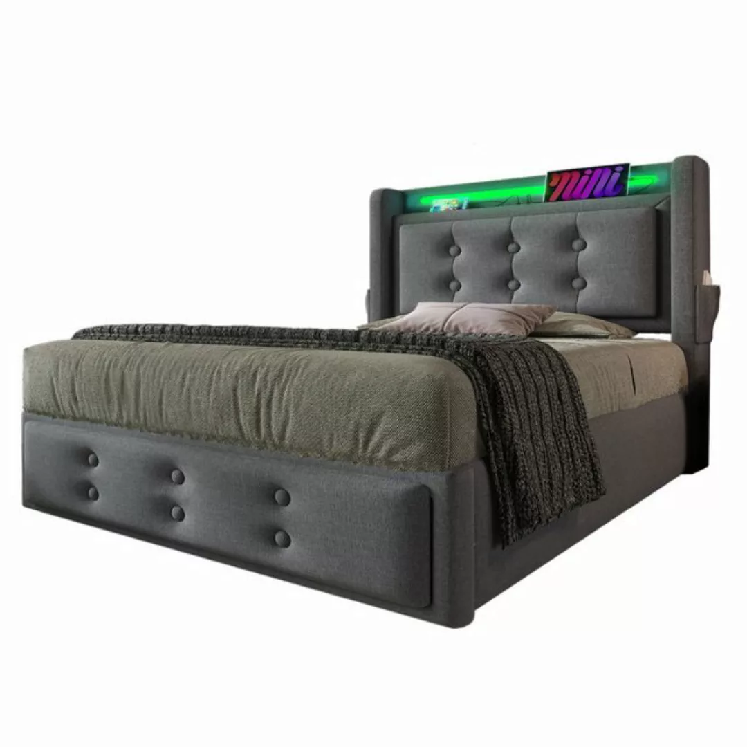 Gotagee Polsterbett Einzelbett Jugendbett mit Matratze 90x200cm Gästebett E günstig online kaufen