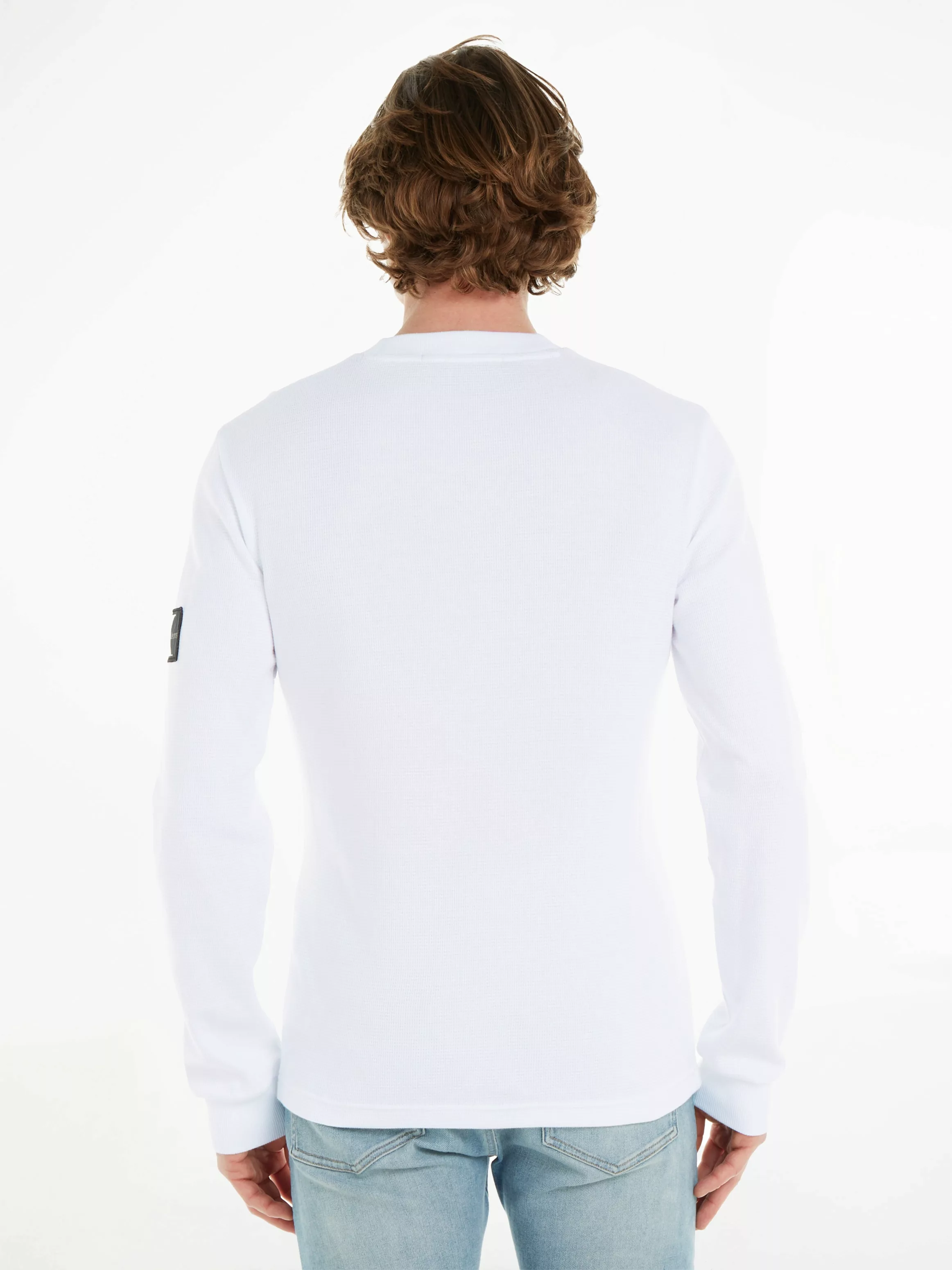 Calvin Klein Jeans Langarmshirt "BADGE WAFFLE LS TEE", mit Logopatch günstig online kaufen