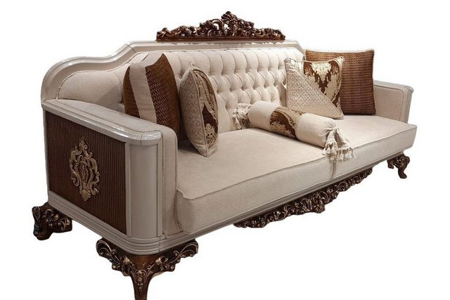 Xlmoebel Sofa Dreisitzer Chesterfield Barock Couch Möbel Sofa Couchen Stoff günstig online kaufen